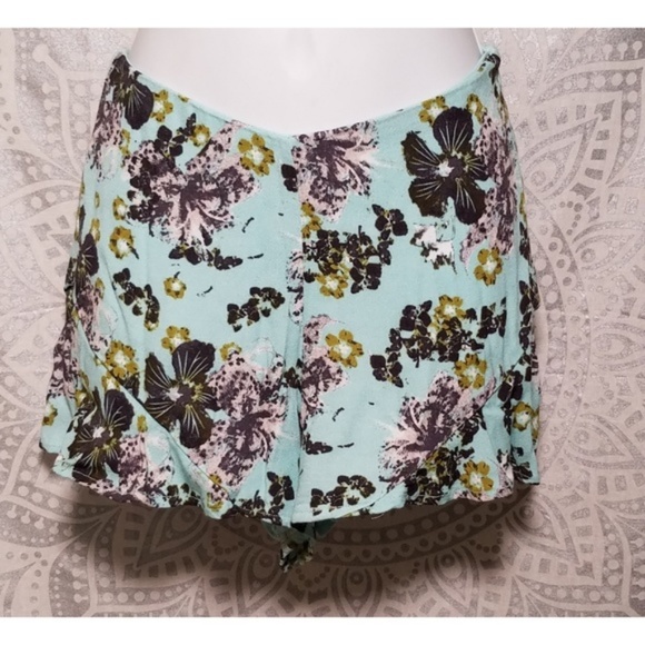 Free People Floral Boho Hippie Shorts 2 - Picture 2 of 5
